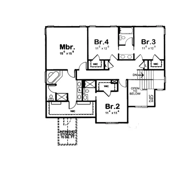 Craftsman House Plan Second Floor - Wyndermere Neoclassical Home 026D-1873 - Shop House Plans and More