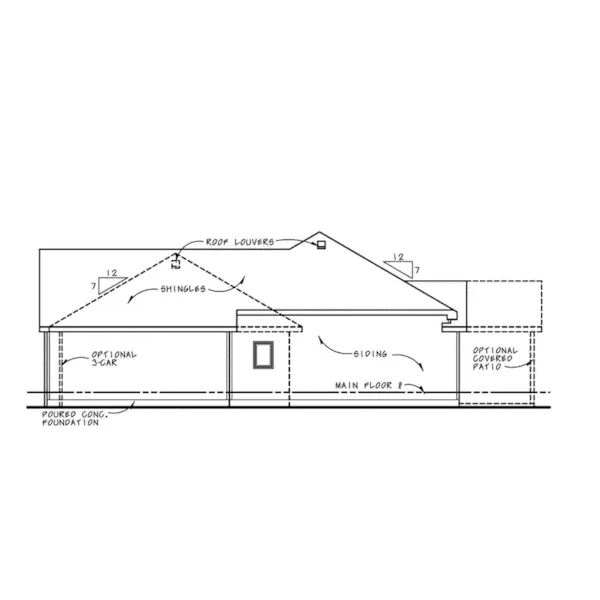 Country House Plan Right Elevation - Dyers Dock Traditional Home 026D-1875 - Search House Plans and More