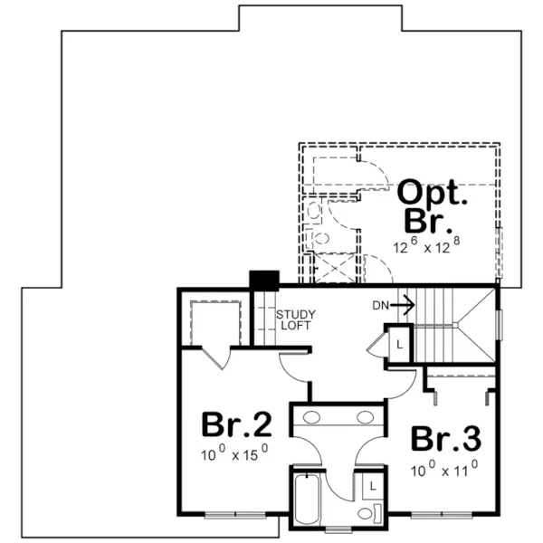 Ranch House Plan Second Floor - Colley Craftsman Home 026D-1876 - Search House Plans and More