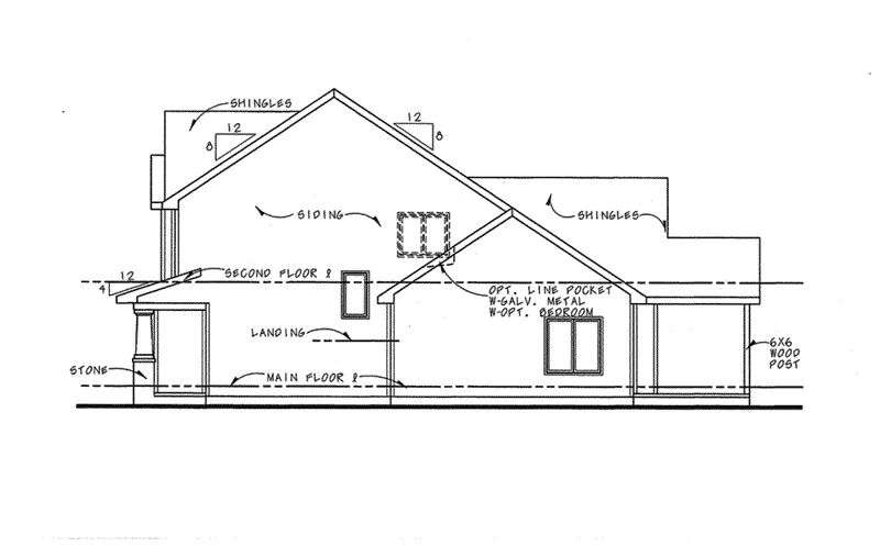 Bungalow House Plan Right Elevation - Colley Craftsman Home 026D-1876 - Search House Plans and More