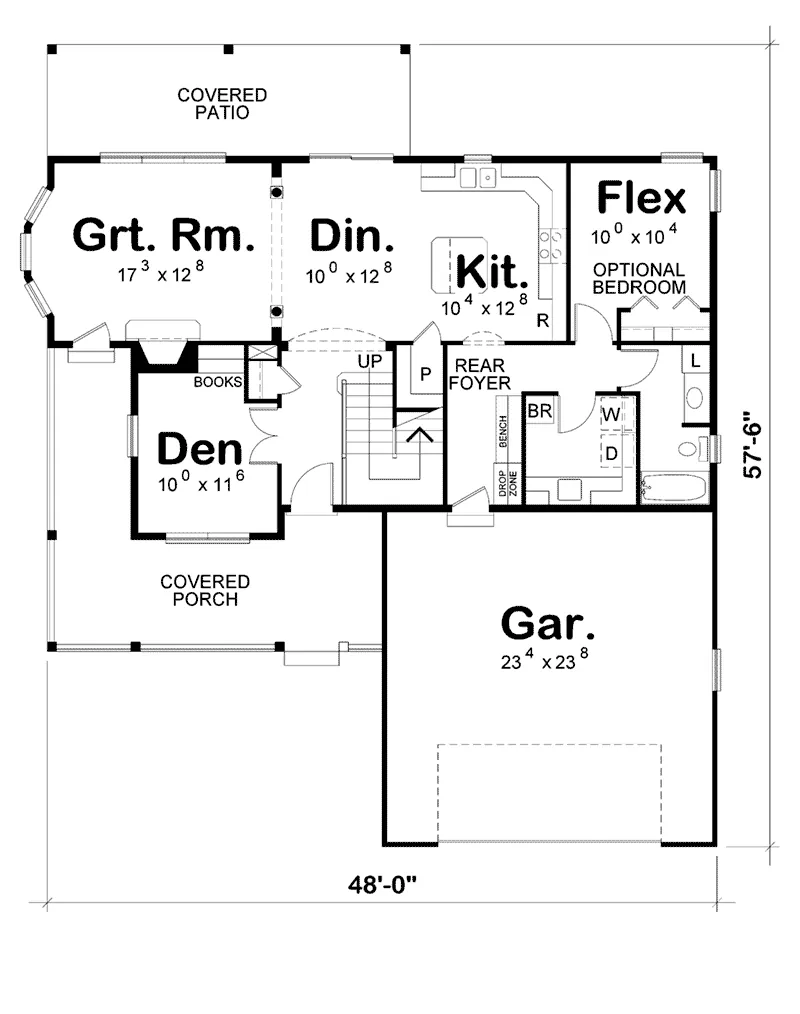 Traditional House Plan First Floor - 026D-1879 - Shop House Plans and More