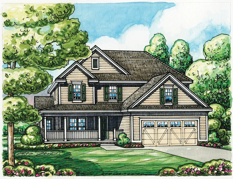 Traditional House Plan Front of Home - 026D-1879 - Shop House Plans and More
