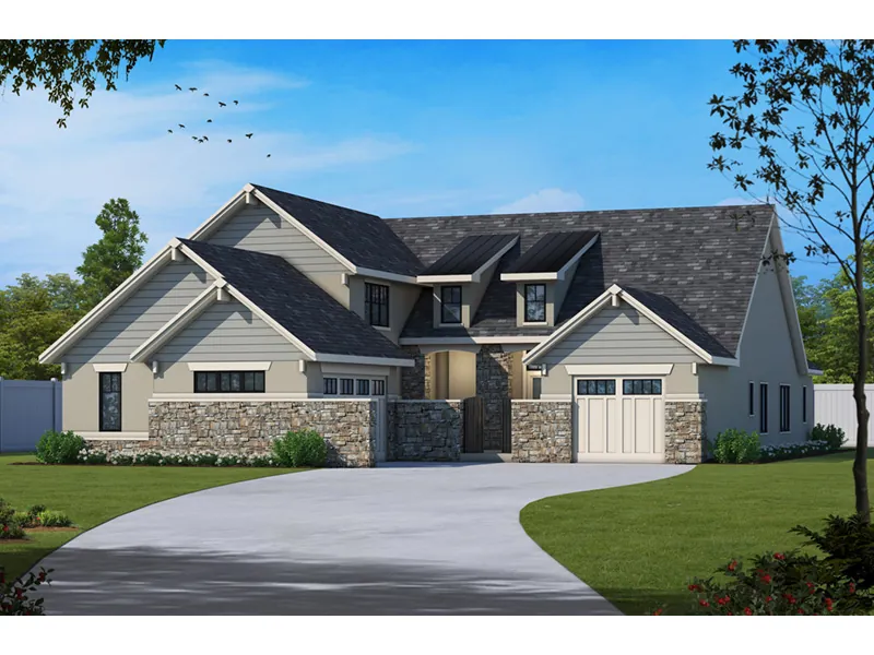 Country French House Plan Front Image - Dornewood Rustic Prairie Home 026D-1885 - Search House Plans and More
