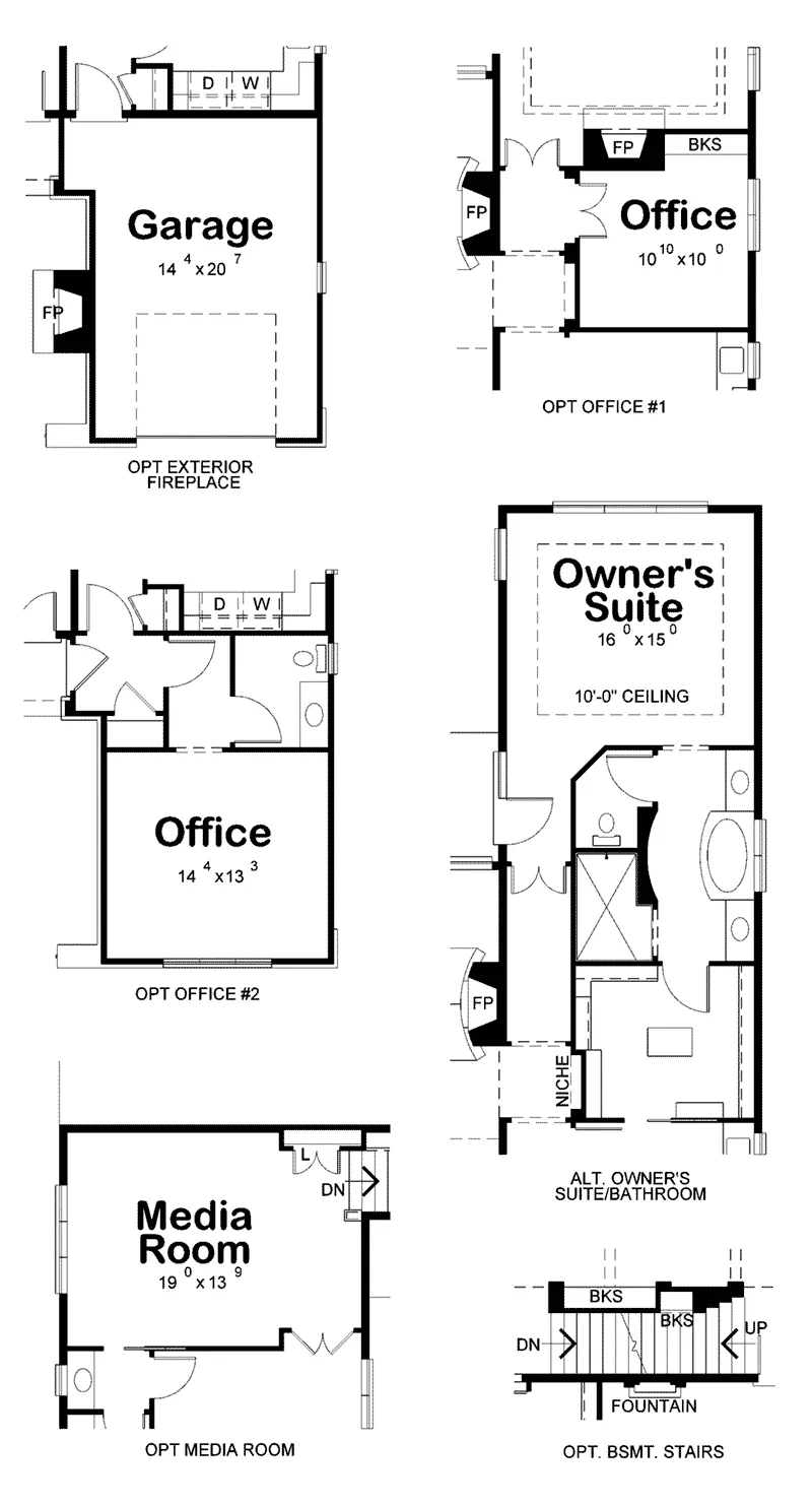 Country French House Plan Optional Floor Plan - Dornewood Rustic Prairie Home 026D-1885 - Search House Plans and More