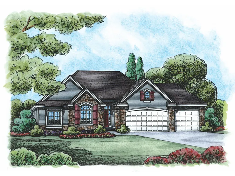 Rustic House Plan Front Image - Johnston Ranch Home 026D-1889 - Search House Plans and More