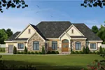 Craftsman House Plan Front Image - Roberts Mill Traditional Ranch Home 026D-1890 - Shop House Plans and More