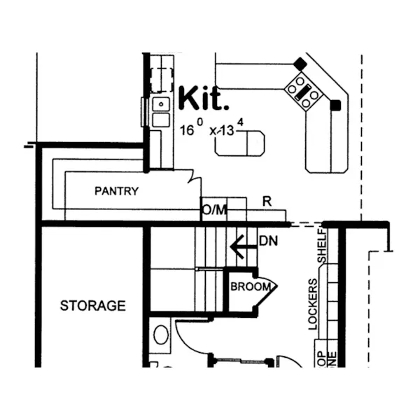 Traditional House Plan Optional Stairs - Roberts Mill Traditional Ranch Home 026D-1890 - Shop House Plans and More