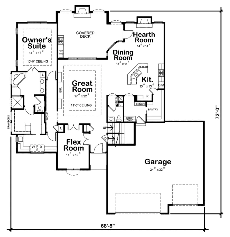 Country French House Plan First Floor - 026D-1896 - Shop House Plans and More
