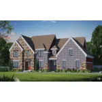 Country French House Plan Front of Home - Brown Point Two-Story Home 026D-1898 - Shop House Plans and More