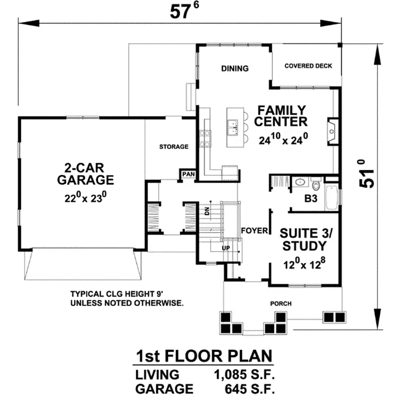 Craftsman House Plan First Floor - Koberg Craftsman Home 026D-1901 - Search House Plans and More