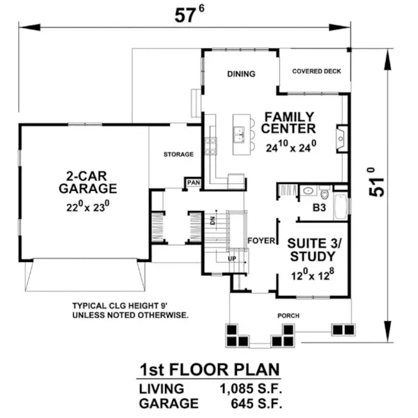 Country House Plan First Floor - Koberg Craftsman Home 026D-1901 - Search House Plans and More