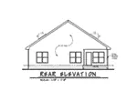 Rustic House Plan Rear Elevation - Denis Shingle Craftsman Home 026D-1907 - Search House Plans and More