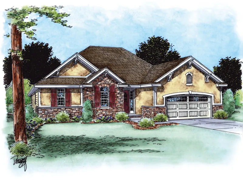 Country House Plan Front Image - Crows Creek Ranch Home 026D-1910 - Search House Plans and More