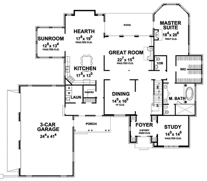 European House Plan First Floor - 026D-1911 - Shop House Plans and More