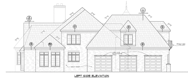 Traditional House Plan Left Elevation - 026D-1911 - Shop House Plans and More