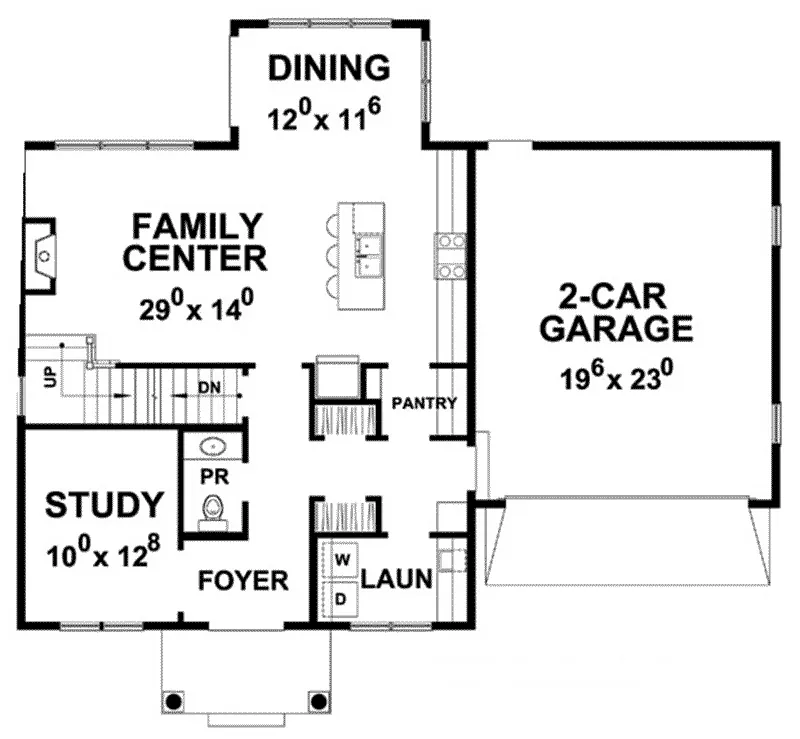 Farmhouse Plan First Floor - 026D-1912 - Shop House Plans and More
