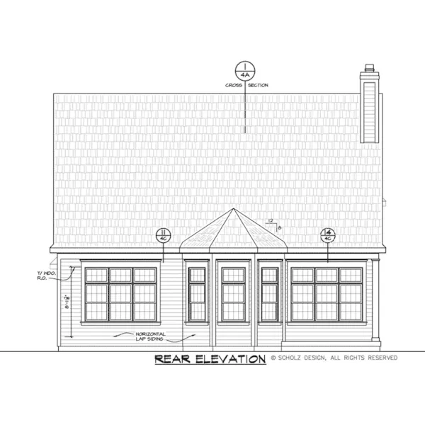 Country House Plan Rear Elevation - Kent Hill Traditional Home 026D-1914 - Shop House Plans and More