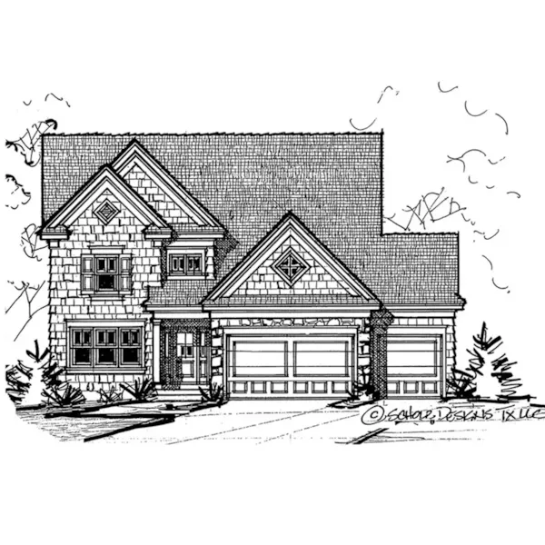 Arts & Crafts House Plan Front Image of House - Pacland Traditional Home 026D-1917 - Shop House Plans and More