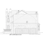 Traditional House Plan Left Elevation - Robbin Manor Luxury Home 026D-1918 - Shop House Plans and More