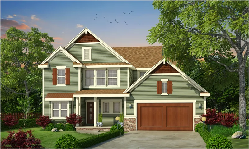 Traditional House Plan Front Photo 01 - Cassidy Downs Craftsman Home 026D-1919 - Search House Plans and More