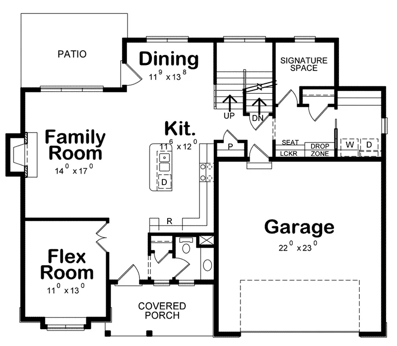 Traditional House Plan First Floor - Sexton Way Traditional Home 026D-1920 - Shop House Plans and More