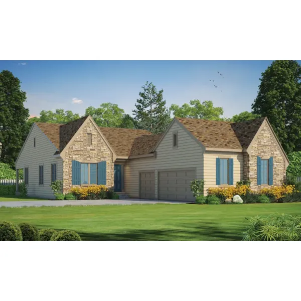 European House Plan Front of Home - Waltz Mill Ranch Home 026D-1922 - Shop House Plans and More