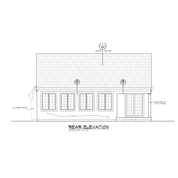 European House Plan Rear Elevation - Waltz Mill Ranch Home 026D-1922 - Shop House Plans and More