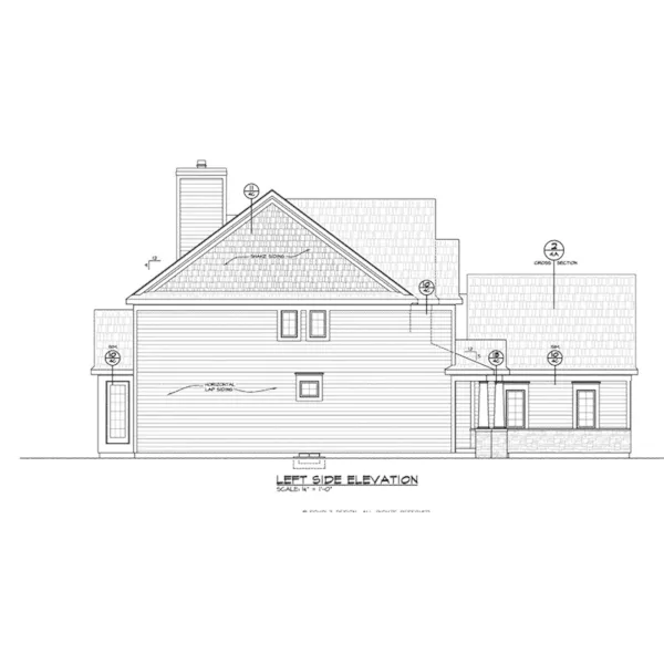 Country House Plan Left Elevation - Geyer Glen Craftsman Home 026D-1923 - Search House Plans and More