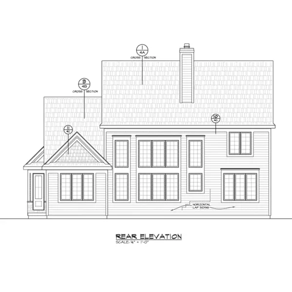 Country House Plan Rear Elevation - Geyer Glen Craftsman Home 026D-1923 - Search House Plans and More