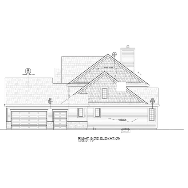 Country House Plan Right Elevation - Geyer Glen Craftsman Home 026D-1923 - Search House Plans and More