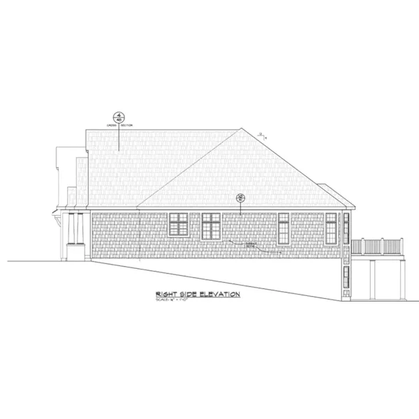 Craftsman House Plan Right Elevation - Gulliver Ranch Home 026D-1924 - Search House Plans and More