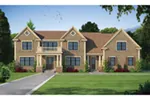 Colonial House Plan Front of Home - 026D-1926 - Shop House Plans and More