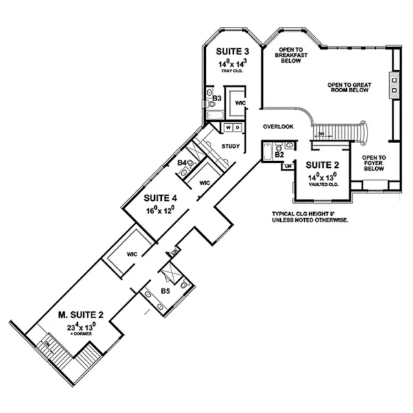 European House Plan Second Floor - Huntsinger Luxury Home 026D-1927 - Shop House Plans and More