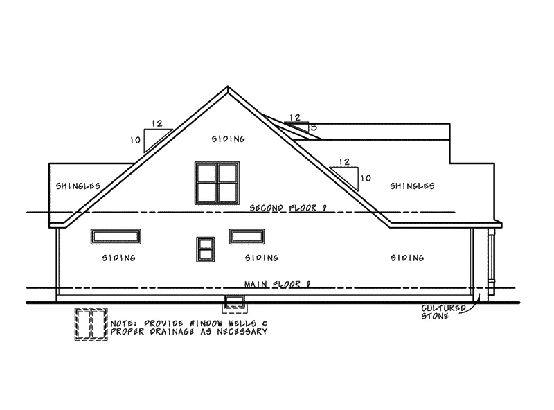 Rustic House Plan Left Elevation - Louanna Ranch Home 026D-1930 - Shop House Plans and More