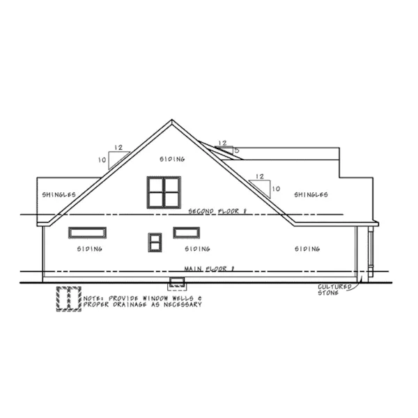 Craftsman House Plan Left Elevation - Louanna Ranch Home 026D-1930 - Shop House Plans and More