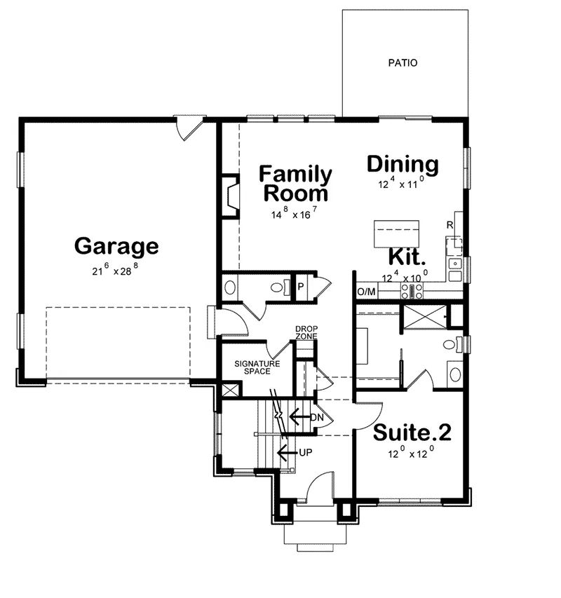 Bungalow House Plan First Floor - Norwich Traditional Home 026D-1931 - Shop House Plans and More