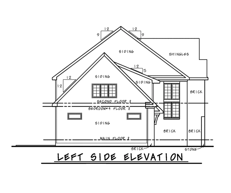 Country House Plan Left Elevation - Norwich Traditional Home 026D-1931 - Shop House Plans and More