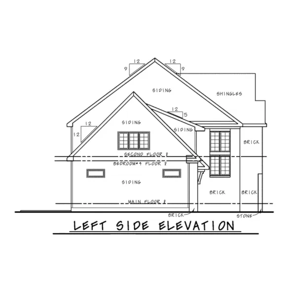 Bungalow House Plan Left Elevation - Norwich Traditional Home 026D-1931 - Shop House Plans and More