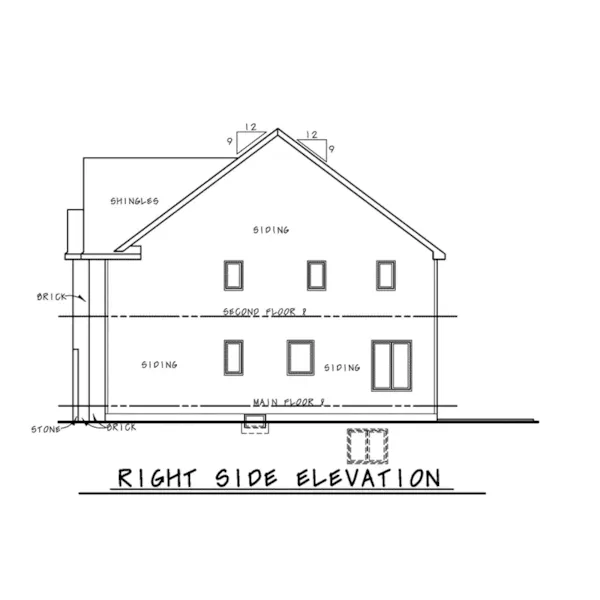 Bungalow House Plan Right Elevation - Norwich Traditional Home 026D-1931 - Shop House Plans and More