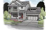 Craftsman House Plan Front of Home - Burwell Road Country Home 026D-1933 - Shop House Plans and More