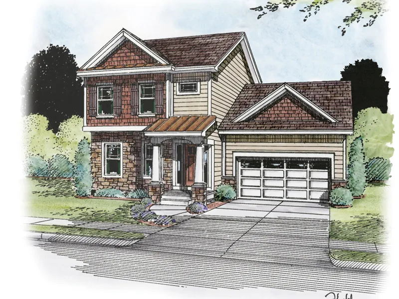 Craftsman House Plan Front Photo 01 - Burwell Road Country Home 026D-1933 - Shop House Plans and More