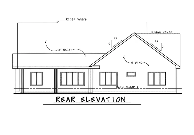 Traditional House Plan Rear Elevation - Raphaela European Home 026D-1934 - Shop House Plans and More