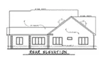Ranch House Plan Rear Elevation - Raphaela European Home 026D-1934 - Shop House Plans and More