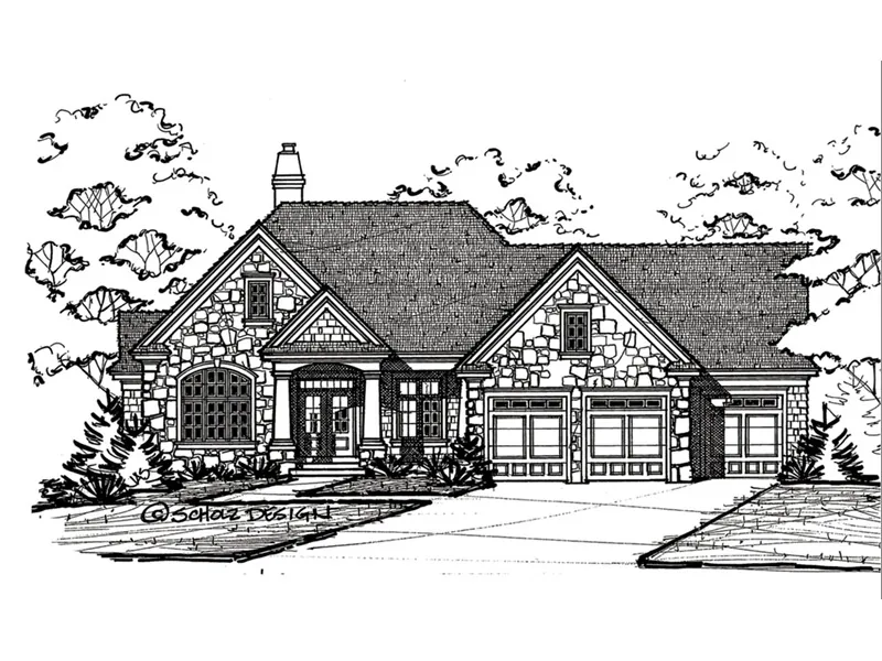 Ranch House Plan Front Image of House - Autumn Gate Ranch Home 026D-1935 - Search House Plans and More