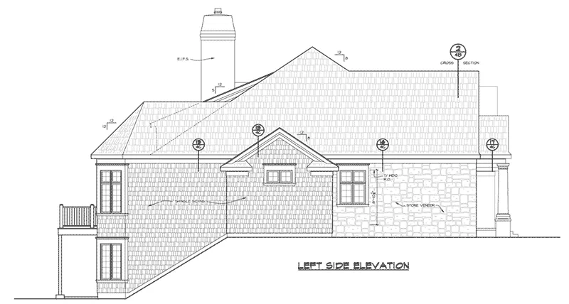 Ranch House Plan Left Elevation - Autumn Gate Ranch Home 026D-1935 - Search House Plans and More