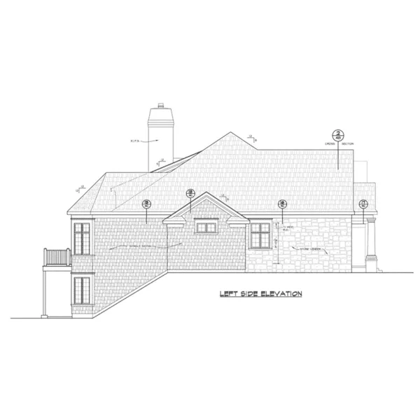 Craftsman House Plan Left Elevation - Autumn Gate Ranch Home 026D-1935 - Search House Plans and More