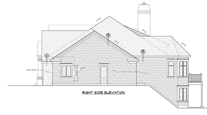 Ranch House Plan Right Elevation - Autumn Gate Ranch Home 026D-1935 - Search House Plans and More