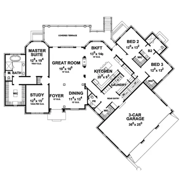 European House Plan First Floor - Ryanwood Luxury Home 026D-1936 - Shop House Plans and More