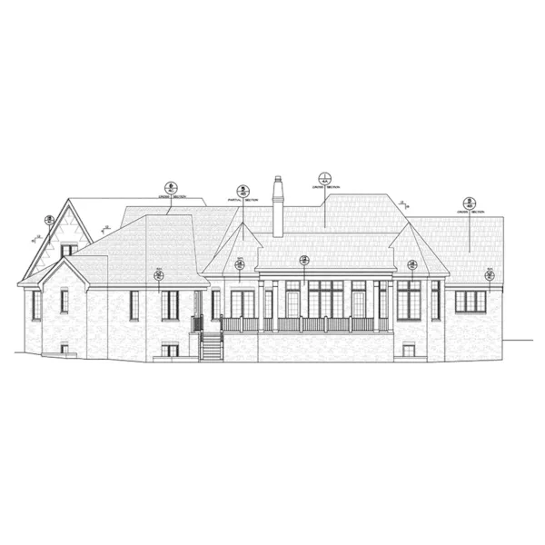 European House Plan Rear Elevation - Ryanwood Luxury Home 026D-1936 - Shop House Plans and More