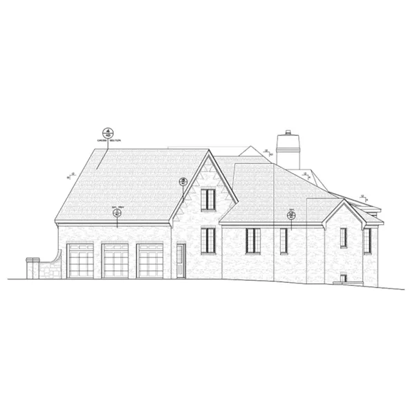 European House Plan Right Elevation - Ryanwood Luxury Home 026D-1936 - Shop House Plans and More